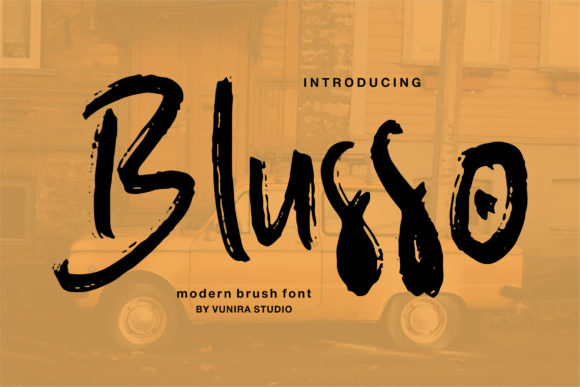 Blusso: A Warm, Paint-Brushed Script Font for Digital Branding