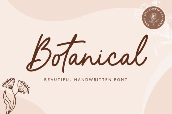 Botanical Script Font for Handmade Brands