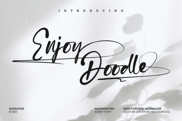 Enjoy Doodle Script Font for Handmade Creations