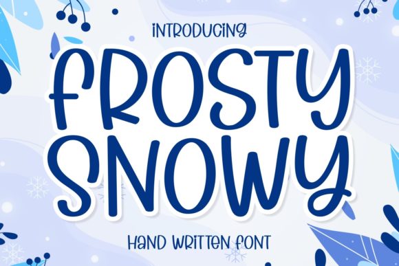 Frosty Snowy Font for Chalkboard Charm