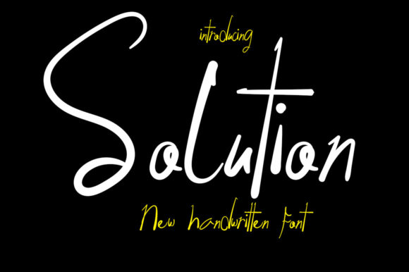 Solution Script Font for Editorial Design
